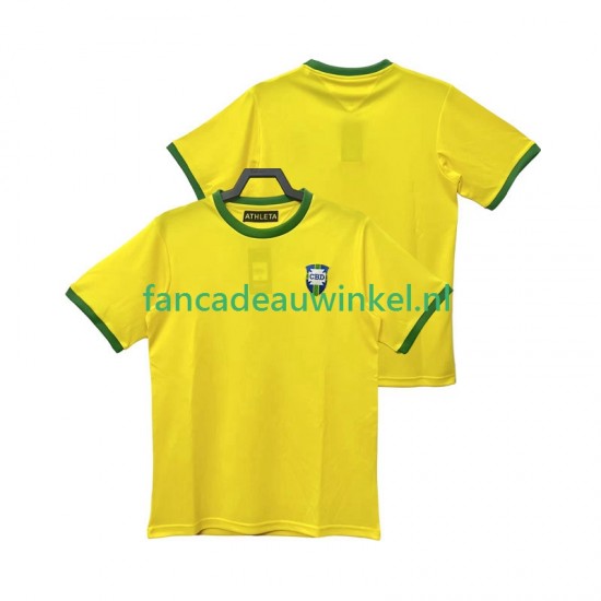 Brazilië Wedstrijdshirt met Korting 1970 Retro Thuis Heren Korte Mouw