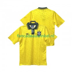 Brazilië Wedstrijdshirt met Korting 1991 1993 Retro Thuis Heren Korte Mouw