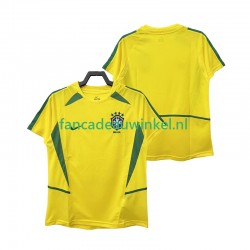 Brazilië Wedstrijdshirt met Korting Retro Thuis Heren 2002 Korte Mouw
