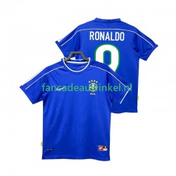 Brazilië Wedstrijdshirt met Korting Ronaldo 9 Retro Uit Heren 1998 Korte Mouw