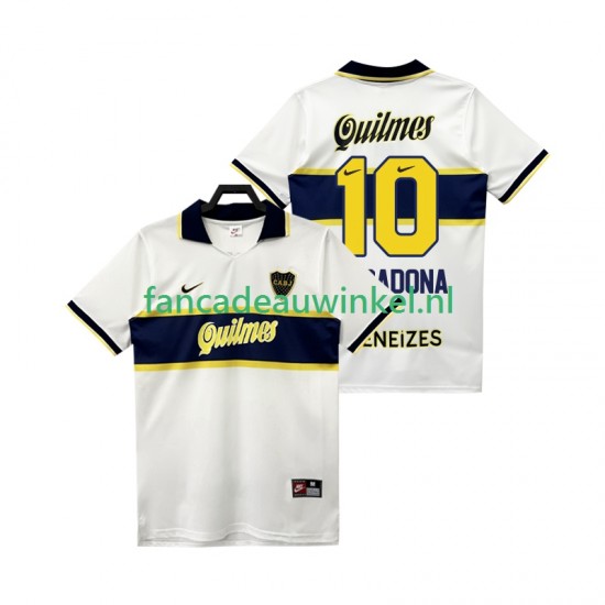 CA Boca Juniors Wedstrijdshirt met Korting MARADONA 10 1997 Retro Uit Heren 1998 Korte Mouw