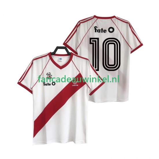 CA River Plate Wedstrijdshirt met Korting 10 1986 Retro Thuis Heren Korte Mouw