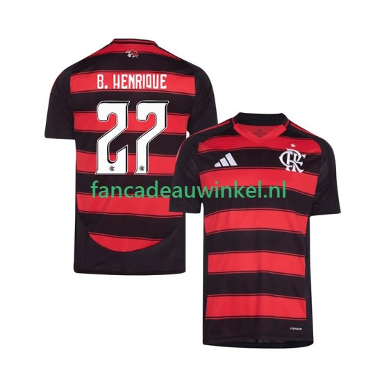 CR Flamengo Wedstrijdshirt met Korting Bruno Henrique 27 Thuis Heren 2025-26 Korte Mouw