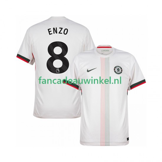 Chelsea Wedstrijdshirt met Korting Enzo Fernandez 8 Uit Heren 2025-26 Korte Mouw