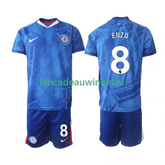 Chelsea Wedstrijdshirt met Korting Enzo Fernandez 8 Thuis Kind 2025-26 Korte Mouw