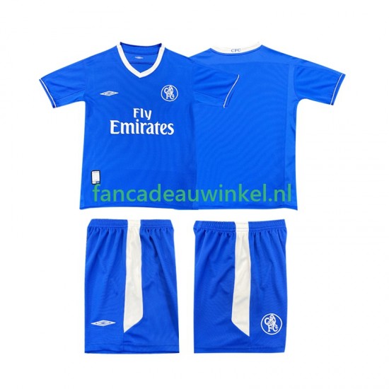 Chelsea Wedstrijdshirt met Korting 2003 2005 Retro Thuis Kind Korte Mouw