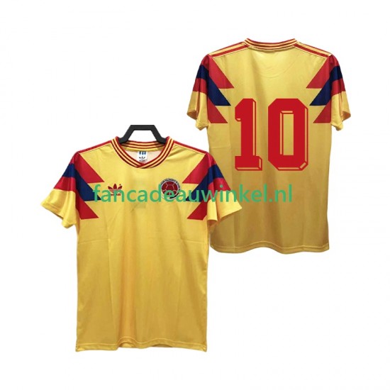 Colombia Wedstrijdshirt met Korting 10 1990 Retro Thuis Heren Korte Mouw