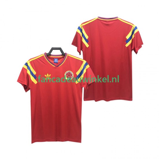 Colombia Wedstrijdshirt met Korting 1990 Retro Uit Heren Korte Mouw