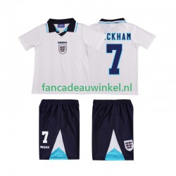 Engeland Wedstrijdshirt met Korting Beckham 7 1996 Retro Thuis Kind Korte Mouw