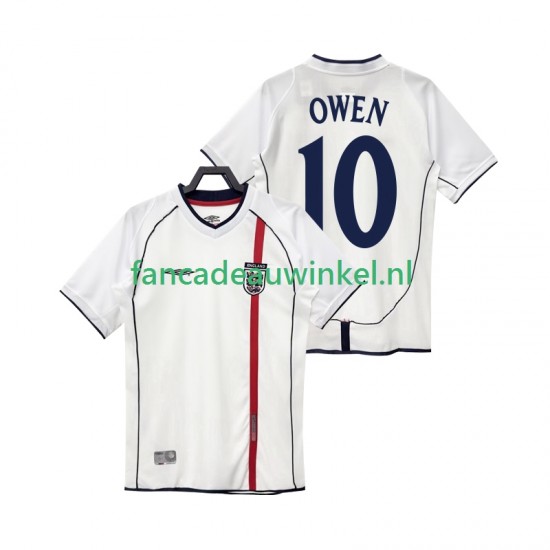 Engeland Wedstrijdshirt met Korting OWEN 10 Retro Thuis Heren 2002 Korte Mouw