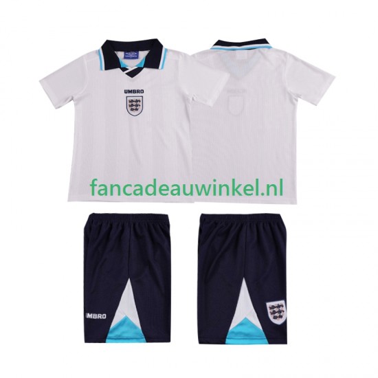Engeland Wedstrijdshirt met Korting 1996 Retro Thuis Kind Korte Mouw