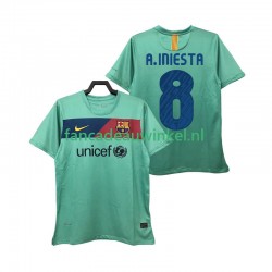 FC Barcelona Wedstrijdshirt met Korting A INIESTA 8 Retro Uit Heren 2011 2010 Korte Mouw