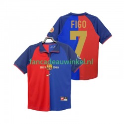 FC Barcelona Wedstrijdshirt met Korting FIGO 7 1990 2000 Retro Thuis Heren Korte Mouw