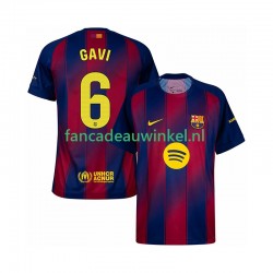FC Barcelona Wedstrijdshirt met Korting Gavi 6 Thuis Heren 2025-26 Korte Mouw