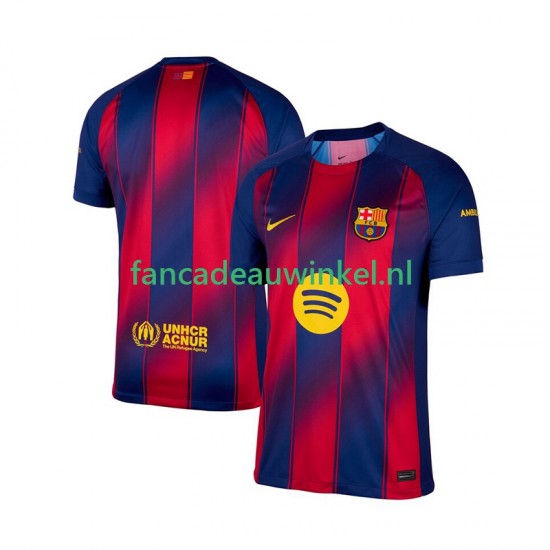FC Barcelona Wedstrijdshirt met Korting Thuis Heren 2025-26 Korte Mouw
