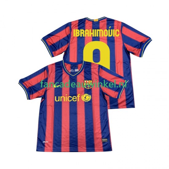 FC Barcelona Wedstrijdshirt met Korting Ibrahimovic 9 2009 Retro Thuis Heren 2010 Korte Mouw