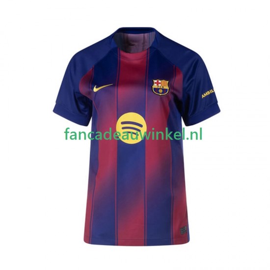 FC Barcelona Wedstrijdshirt met Korting Thuis Dames 2025-26 Korte Mouw