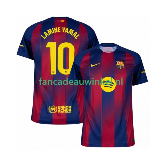 FC Barcelona Wedstrijdshirt met Korting Lamine Yamal 10 Thuis Heren 2025-26 Korte Mouw