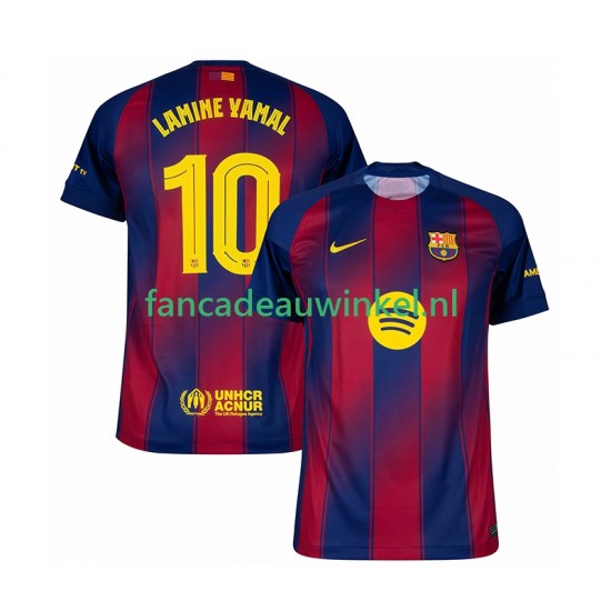 FC Barcelona Wedstrijdshirt met Korting Lamine Yamal 10 Champions League Thuis Heren 2025-26 Korte Mouw