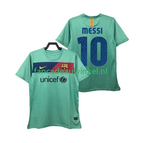 FC Barcelona Wedstrijdshirt met Korting Lionel Messi 10 Retro Uit Heren 2011 2010 Korte Mouw