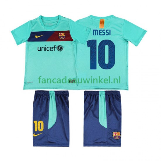 FC Barcelona Wedstrijdshirt met Korting Lionel Messi 10 Retro Uit Kind 2011 2010 Korte Mouw