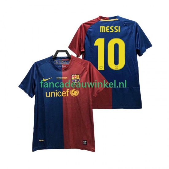 FC Barcelona Wedstrijdshirt met Korting Lionel Messi 10 Champions League 2009 Retro Thuis Heren 2008 Korte Mouw