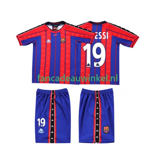 FC Barcelona Wedstrijdshirt met Korting Lionel Messi 19 1997 Retro Thuis Kind 1998 Korte Mouw