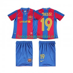 FC Barcelona Wedstrijdshirt met Korting Lionel Messi 19 2007 Retro Thuis Kind 2008 Korte Mouw