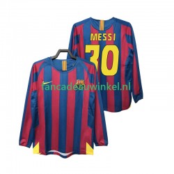 FC Barcelona Wedstrijdshirt met Korting Lionel Messi 30 2005 Retro Thuis Heren 2006 Lange Mouw