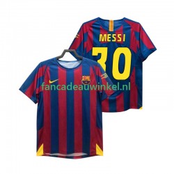 FC Barcelona Wedstrijdshirt met Korting Lionel Messi 30 Champions League 2005 Retro Thuis Heren 2006 Korte Mouw