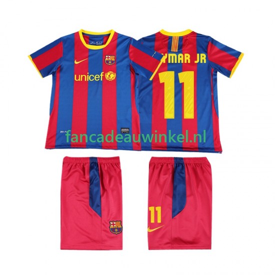 FC Barcelona Wedstrijdshirt met Korting Neymar JR 11 Retro Thuis Kind 2011 2010 Korte Mouw