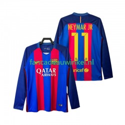 FC Barcelona Wedstrijdshirt met Korting Neymar JR 11 2016 2017 Retro Thuis Heren Lange Mouw