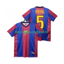 FC Barcelona Wedstrijdshirt met Korting PUYOL 5 Retro Thuis Heren 1998 1999 Korte Mouw