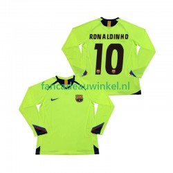 FC Barcelona Wedstrijdshirt met Korting RONALDINHO 10 2005 Retro Uit Heren 2006 Lange Mouw