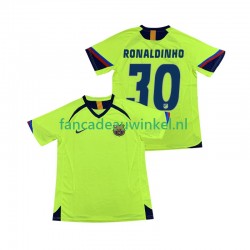 FC Barcelona Wedstrijdshirt met Korting RONALDINHO 30 2005 Retro Uit Heren 2006 Korte Mouw