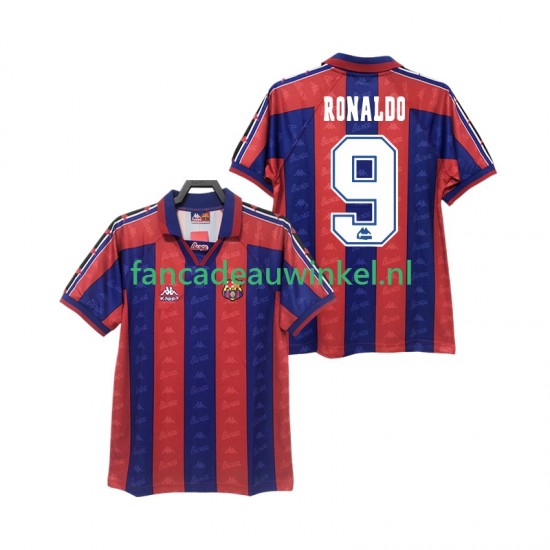 FC Barcelona Wedstrijdshirt met Korting RONALDO 9 1996 1997 Retro Thuis Heren Korte Mouw