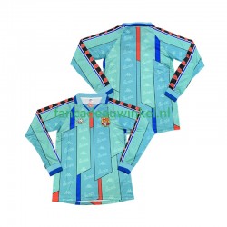 FC Barcelona Wedstrijdshirt met Korting 1996 1997 Retro Uit Heren Lange Mouw