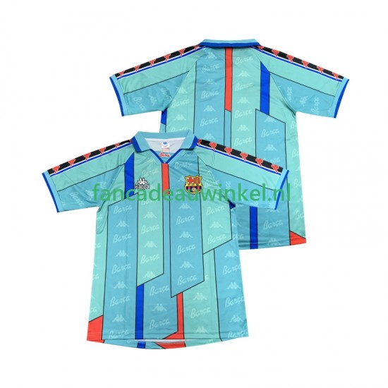 FC Barcelona Wedstrijdshirt met Korting 1996 1997 Retro Uit Heren Korte Mouw