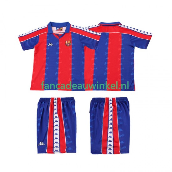 FC Barcelona Wedstrijdshirt met Korting 1992 1995 Retro Thuis Kind Korte Mouw