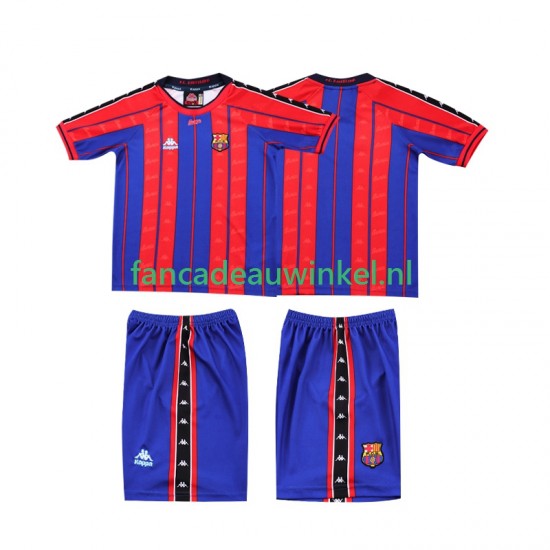 FC Barcelona Wedstrijdshirt met Korting 1997 Retro Thuis Kind 1998 Korte Mouw