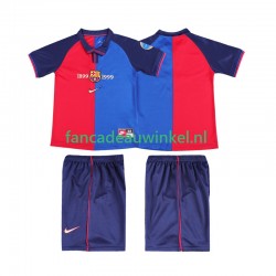 FC Barcelona Wedstrijdshirt met Korting 2000 Retro Thuis Kind 1999 Korte Mouw