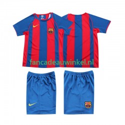 FC Barcelona Wedstrijdshirt met Korting 2005 Retro Thuis Kind 2004 Korte Mouw