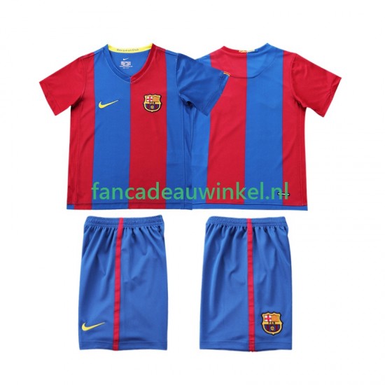 FC Barcelona Wedstrijdshirt met Korting 2007 Retro Thuis Kind 2006 Korte Mouw