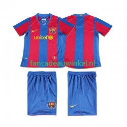 FC Barcelona Wedstrijdshirt met Korting 2007 Retro Thuis Kind 2008 Korte Mouw