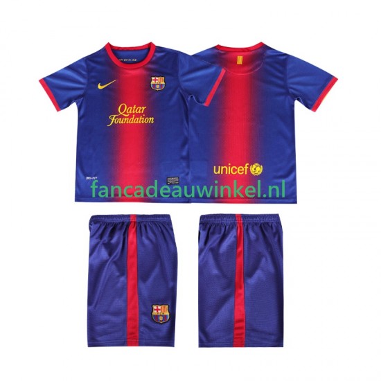 FC Barcelona Wedstrijdshirt met Korting 2012 2013 Retro Thuis Kind Korte Mouw