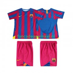 FC Barcelona Wedstrijdshirt met Korting Champions League 2005 Retro Thuis Kind 2006 Korte Mouw
