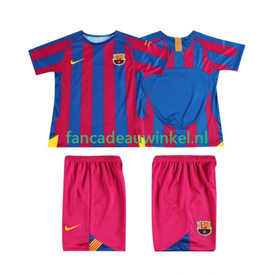 FC Barcelona Wedstrijdshirt met Korting Champions League 2005 Retro Thuis Kind 2006 Korte Mouw