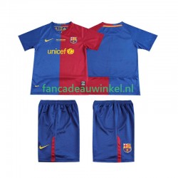 FC Barcelona Wedstrijdshirt met Korting Champions League 2009 Retro Thuis Kind 2008 Korte Mouw