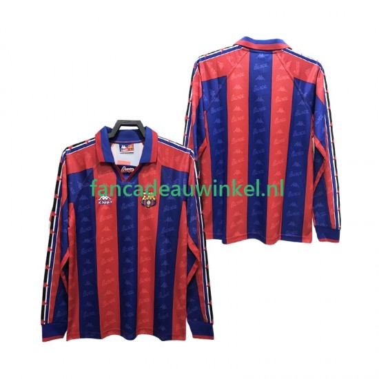 FC Barcelona Wedstrijdshirt met Korting 1996 1997 Retro Thuis Heren Lange Mouw
