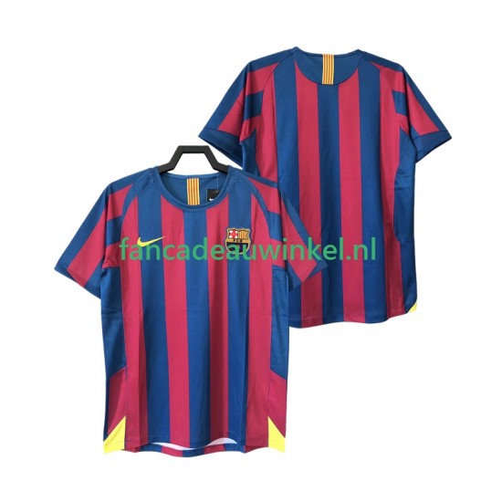 FC Barcelona Wedstrijdshirt met Korting 2005 Retro Thuis Heren 2006 Korte Mouw